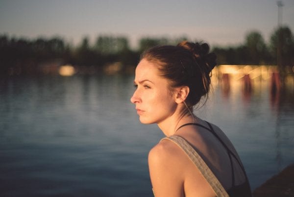 Woman at emotional breaking point